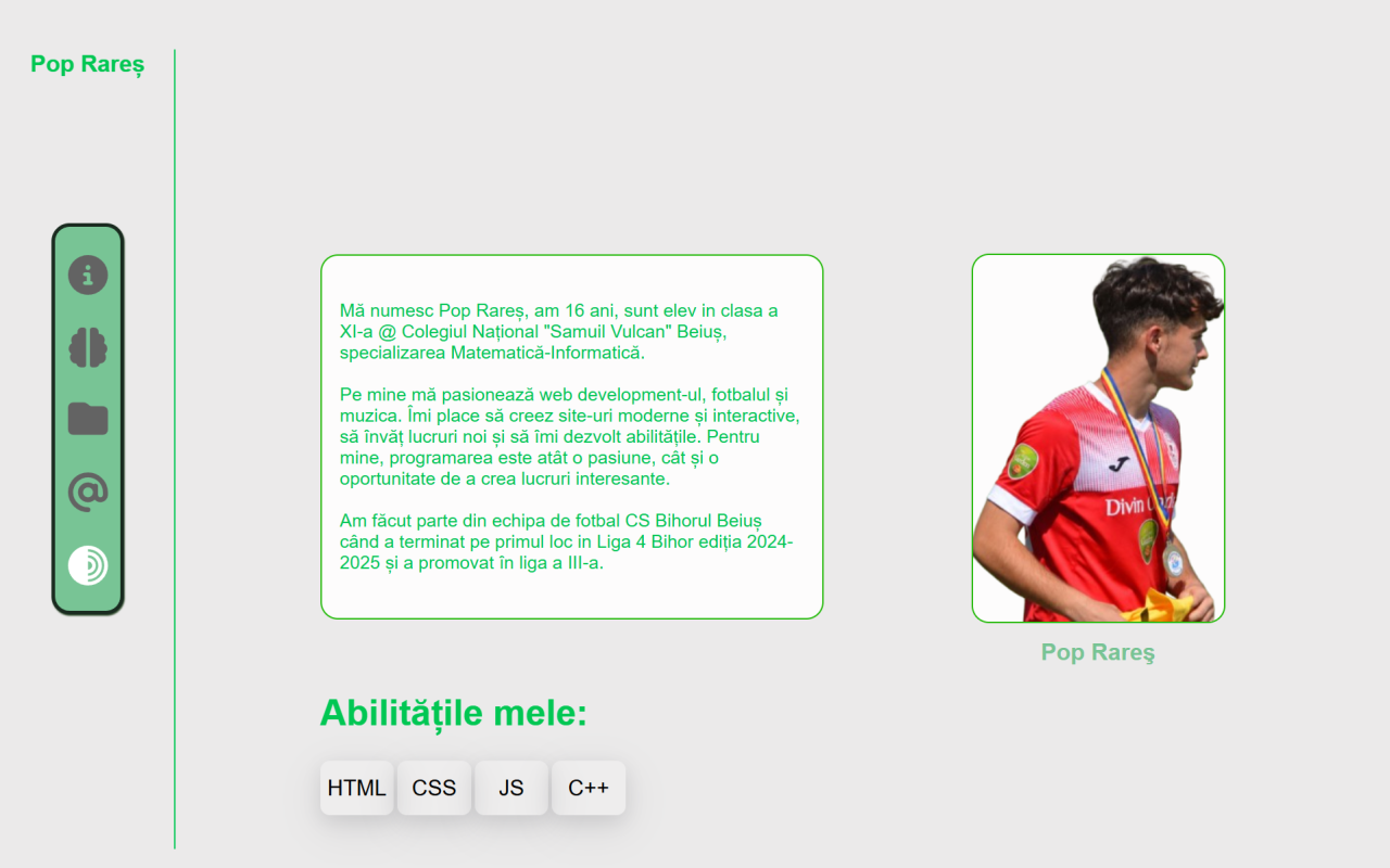 Site personal - poza